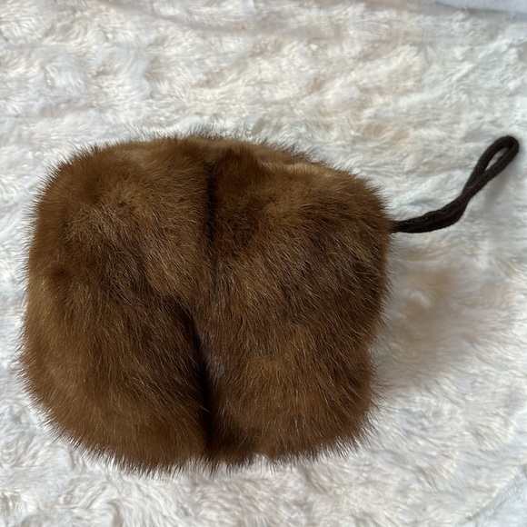 ANTIQUE Mink Fur Muff Purse - Picture 1 of 8